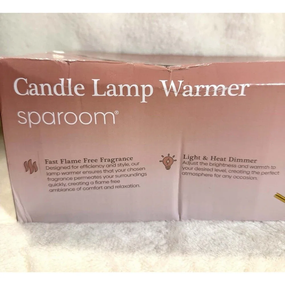 Sparoom Candle Lamp Warmer Moon Black Metal Wax Fragrance Melter Decor